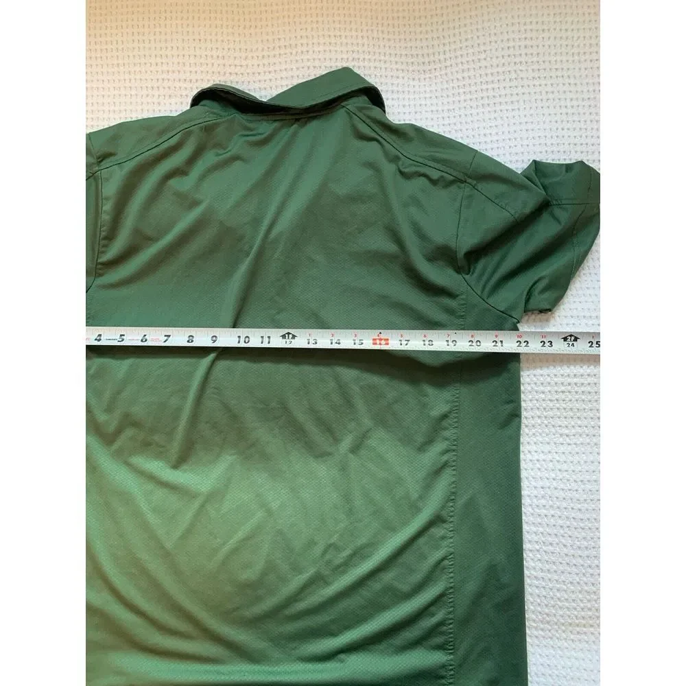 New York Jets Mens‎ Large Green Performance Polo Football NFL